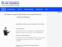 Tablet Screenshot of hr-hunold.ch